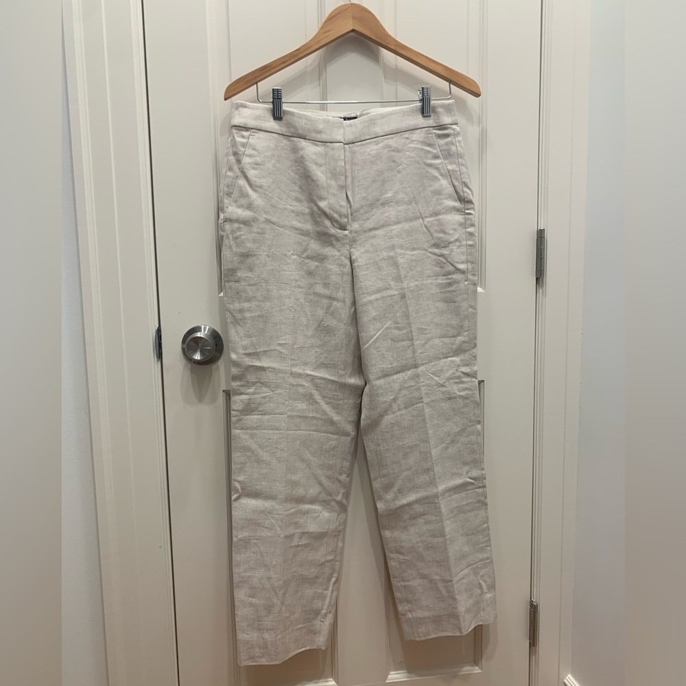 J. Crew Beige Linen Trousers
